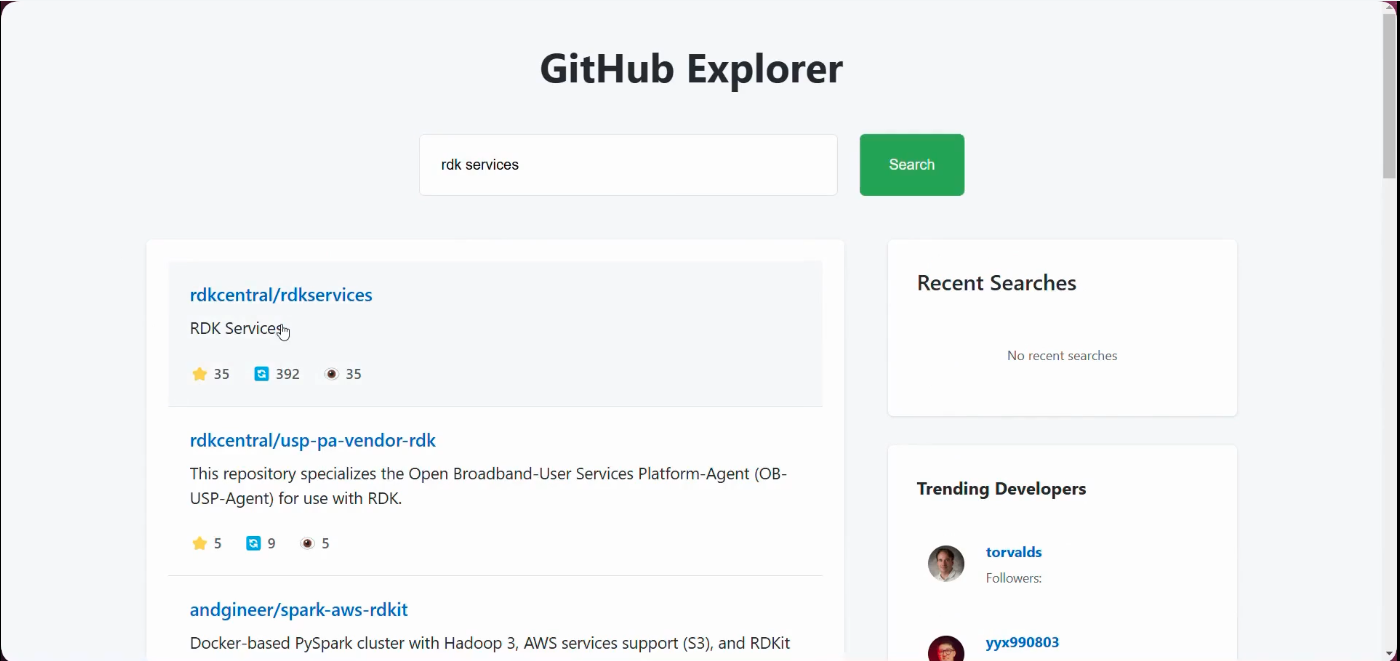 GitHub Explorer